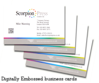 Photo: Digitally Embossed business cards