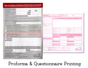 Image: Proforma &amp Questionnaire Stationery